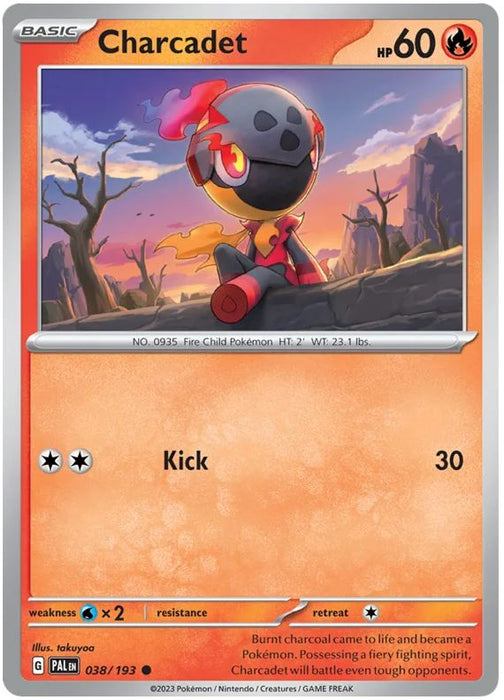 Charcadet 038/193 Common Reverse Holo Pokemon Card (SV2 Paldea Evolved)