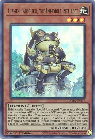 Gizmek Taniguku, the Immobile Intellect DAMA-EN017 Ultra Rare Yu-Gi-Oh Card (Dawn of Majesty)