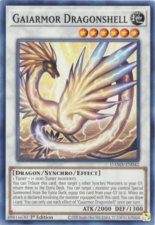 Gaiarmor Dragonshell DAMA-EN042 Common Yu-Gi-Oh Card (Dawn of Majesty)