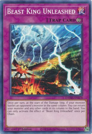 Beast King Unleashed DAMA-EN078 Common Yu-Gi-Oh Card (Dawn of Majesty)