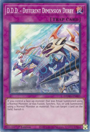 D.D.D. - Different Dimension Derby DAMA-EN085 Common Yu-Gi-Oh Card (Dawn of Majesty)
