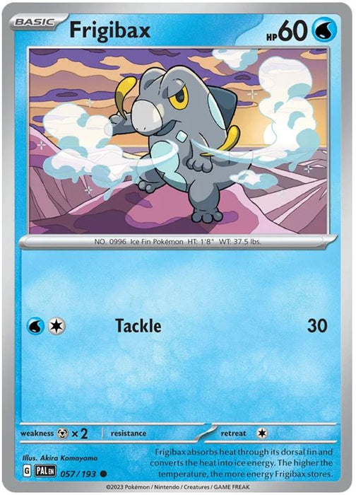 Frigibax 057/193 Common Reverse Holo Pokemon Card (SV2 Paldea Evolved)