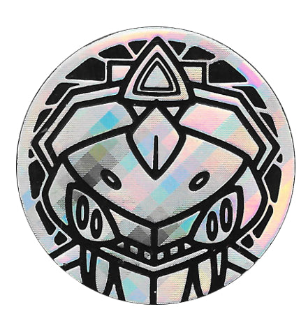 Genesect Black/Silver Crosshatch Holo Pokemon Coin