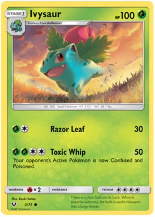 Ivysaur 2/73 Common Pokemon Card (Shining Legends)