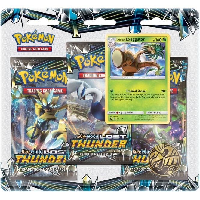 Pokemon SM Lost Thunder 3 Pack Blisters Altaria and Alolan Exeggutor (Twin Pack)