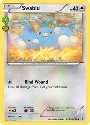 Swablu RC23/RC32 Common Pokemon Card (Generations RC)