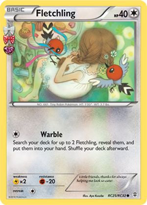 Fletchling RC25/RC32 Common Pokemon Card (Generations RC)