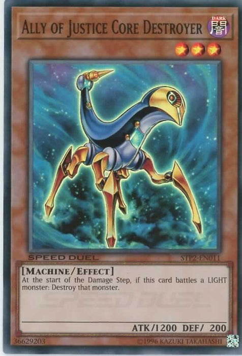 Ally of Justice Core Destroyer STP2-EN011 Super Rare Yu-Gi-Oh! Card (SD Tournament Pack 2)