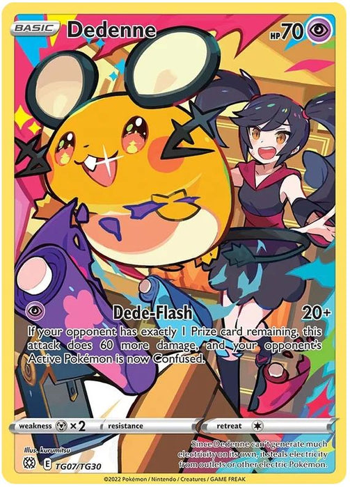 Dedenne TG07/TG30 Rare Holo Pokemon Card (SWSH Brilliant Stars)
