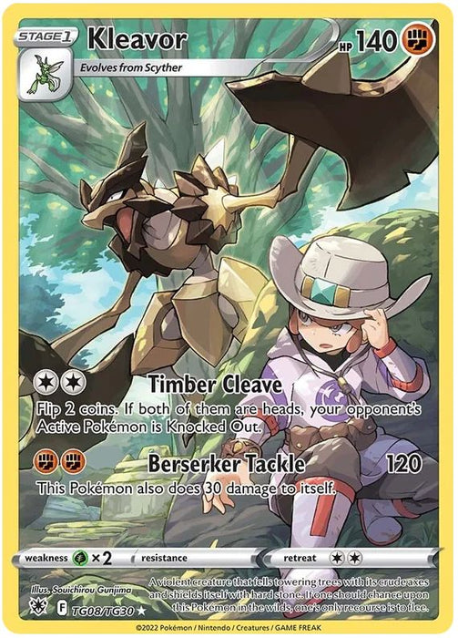 Kleavor TG08/TG30 Pokemon Card (SWSH Astral Radiance Trainer Gallery)