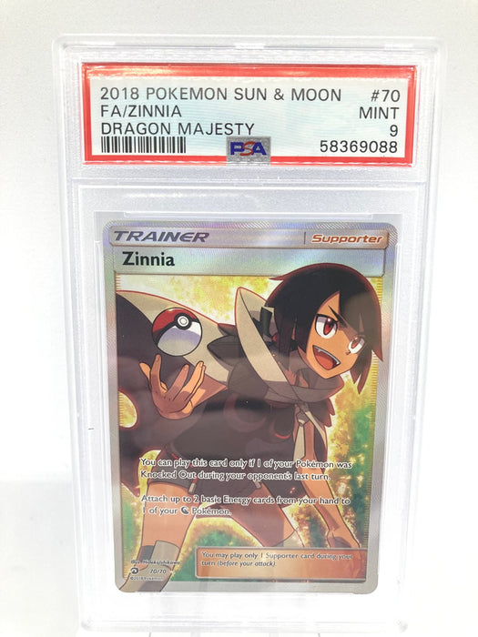 Zinnia 70/70 PSA 9 Mint Graded Pokemon Card