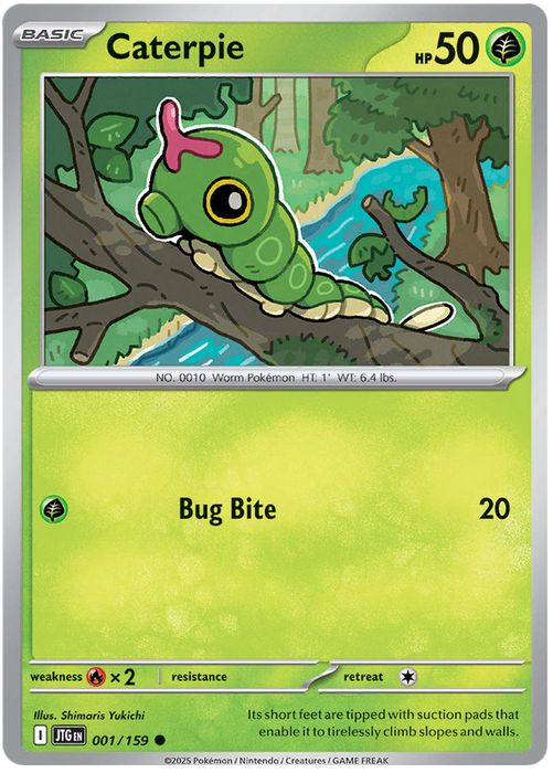 Caterpie 001/159 Common Pokemon Card (Scarlet & Violet Journey Together)
