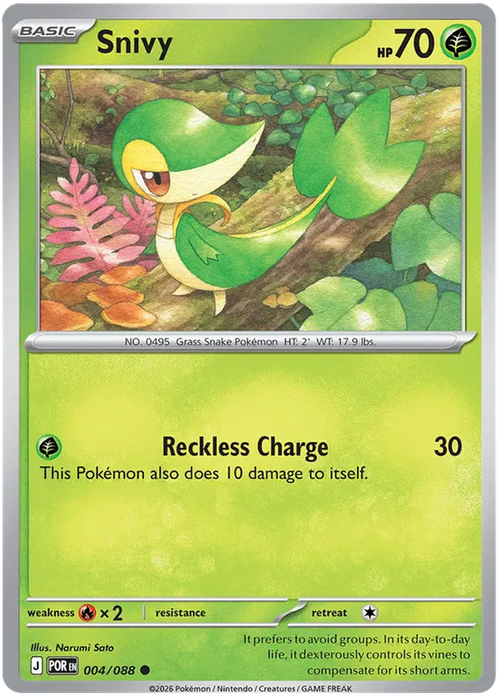 Snivy 004/088 Pokemon Card (Mega Evolution Perfect Order)