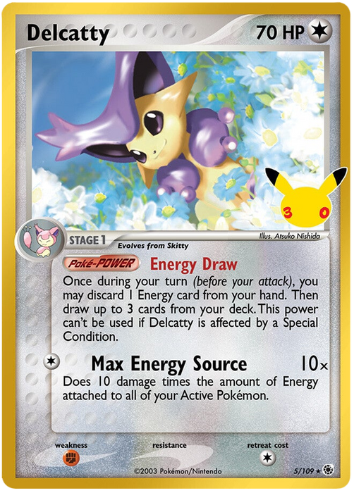 Delcatty 008/030 Rare Pokemon Card (30th Anniversary Classic Collection)