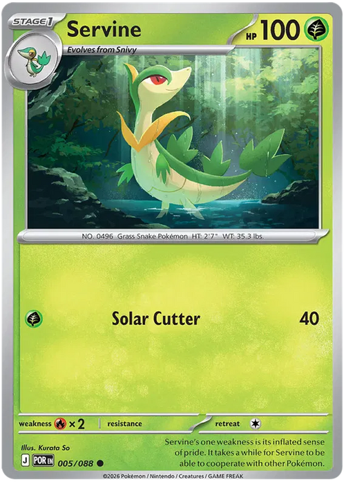 Servine 005/088 Pokemon Card (Mega Evolution Perfect Order)