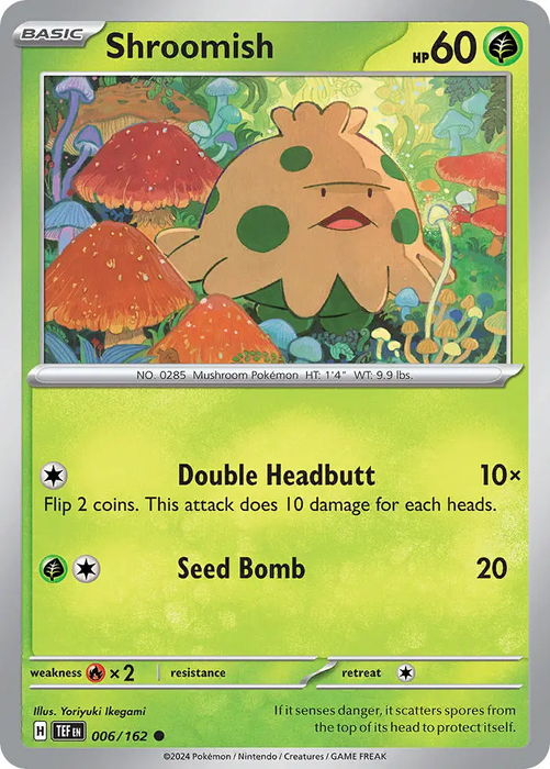 Shroomish 006/162 Common Pokemon Card (SV Temporal Forces)