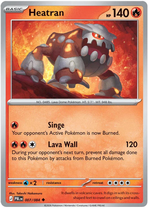 Heatran 007/084 Uncommon Pokemon Card (Mega Evolution Pitch Black)