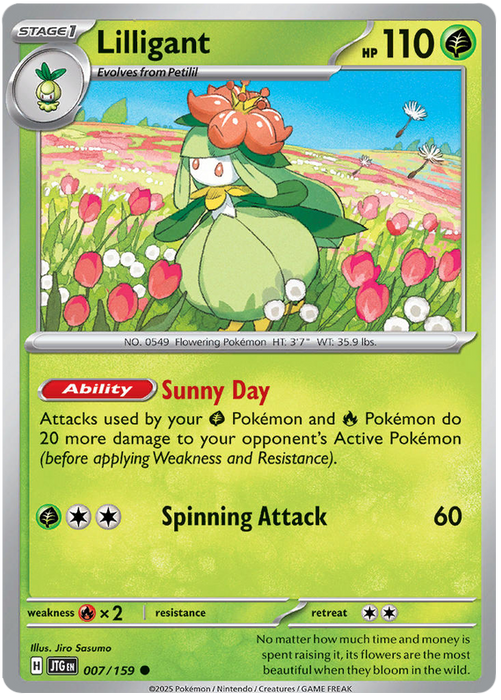 Lilligant 007/159 Common Pokemon Card (Scarlet & Violet Journey Together)