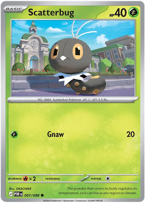 Scatterbug 007/088 Pokemon Card (Mega Evolution Perfect Order)