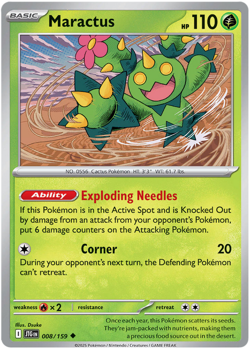 Maractus 008/159 Uncommon Pokemon Card (Scarlet & Violet Journey Together)