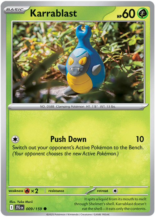Karrablast 009/159 Common Pokemon Card (Scarlet & Violet Journey Together)