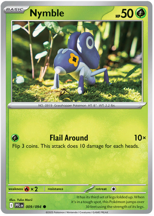 Nymble 009/094 Common Pokemon Card (Mega Evolution Phantasmal Flames)