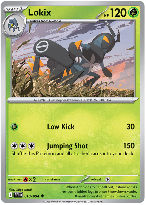 Lokix 010/094 Uncommon Pokemon Card (Mega Evolution Phantasmal Flames)