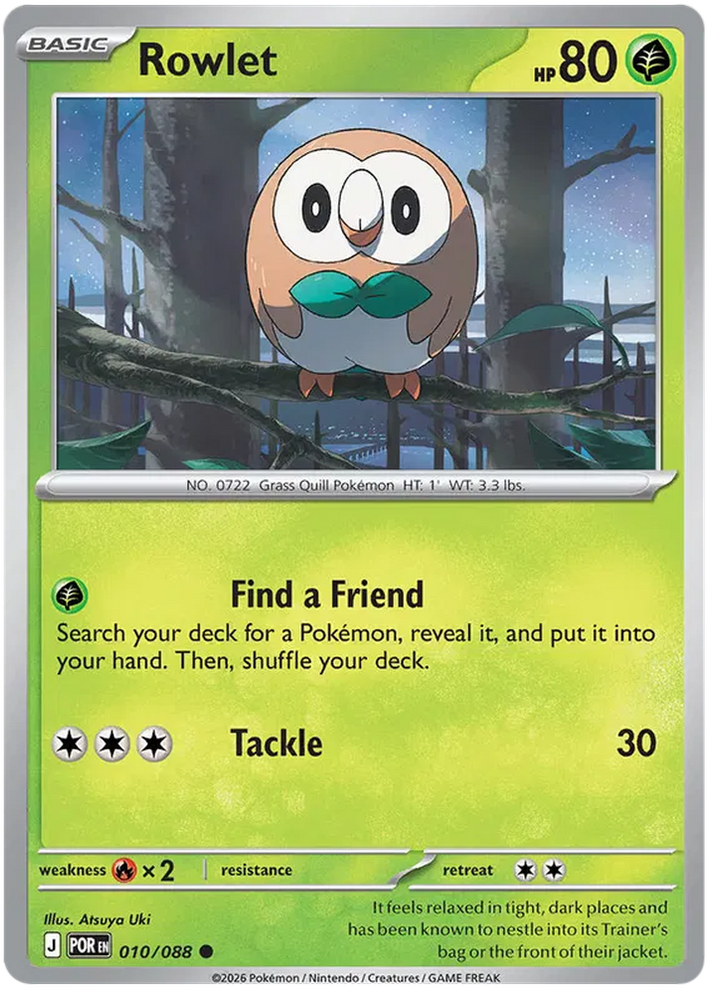 Rowlet 010/088 Pokemon Card (Mega Evolution Perfect Order) — Titan ...
