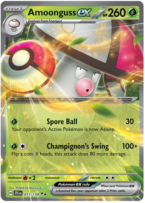 Amoonguss ex 011/159 Double Rare Pokemon Card (Scarlet & Violet Journey Together)