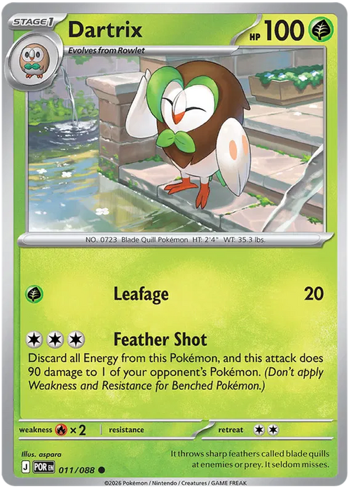 Dartrix 011/088 Pokemon Card (Mega Evolution Perfect Order)