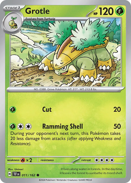 Grotle 011/162 Common Pokemon Card (SV Temporal Forces)