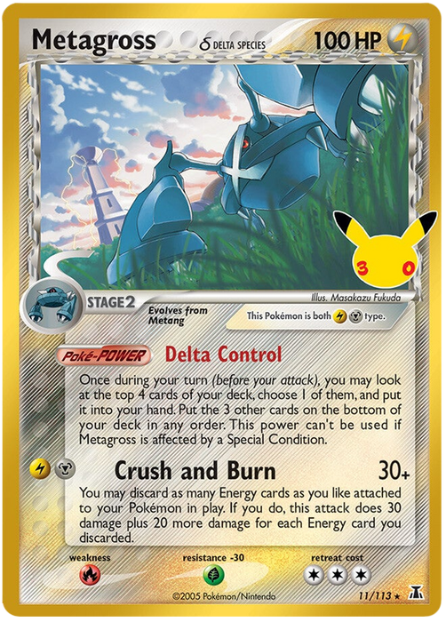 Metagross δ 011/030 Rare Pokemon Card (30th Anniversary Classic Collection)