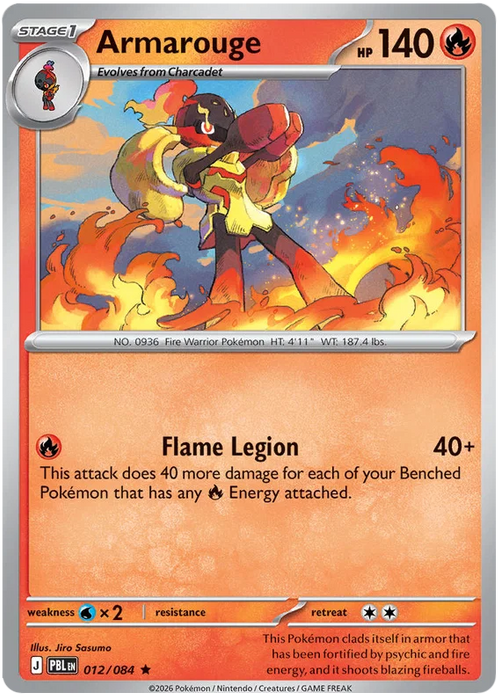 Armarouge 012/084 Rare Pokemon Card (Mega Evolution Pitch Black)
