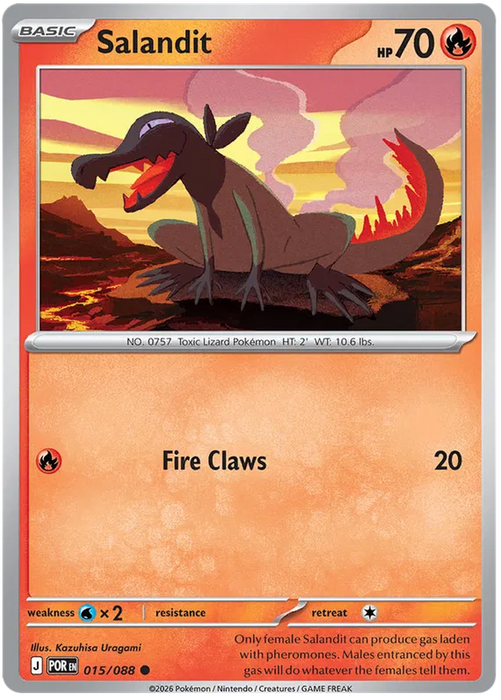 Salandit 015/088 Pokemon Card (Mega Evolution Perfect Order)