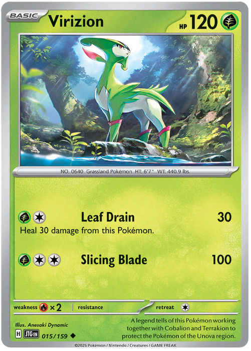 Virizion 015/159 Uncommon Pokemon Card (Scarlet & Violet Journey Together)