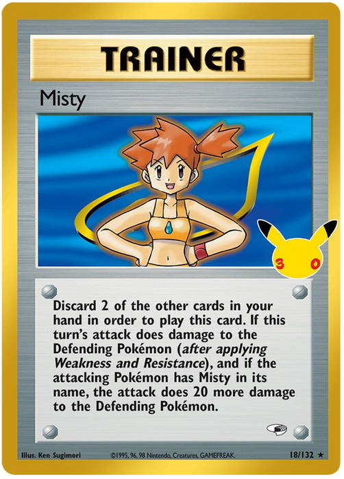 Misty 003/030 Rare Pokemon Card (30th Anniversary Classic Collection)