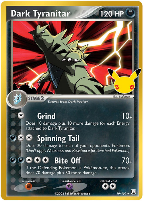 Dark Tyranitar 009/030 Rare Pokemon Card (30th Anniversary Classic Collection)