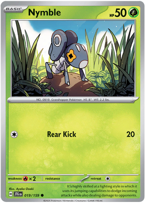 Nymble 019/159 Common Pokemon Card (Scarlet & Violet Journey Together)