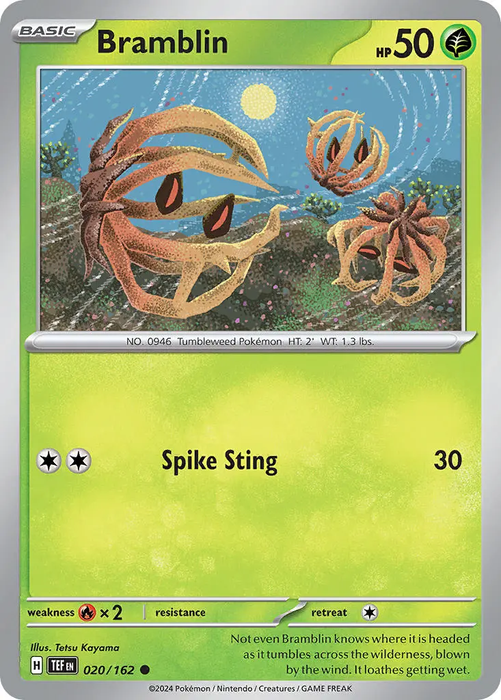 Bramblin 020/162 Common Pokemon Card (SV Temporal Forces)