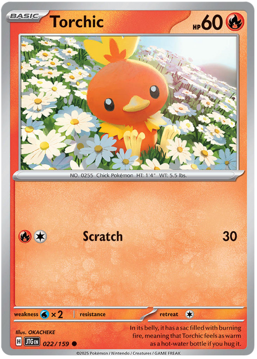 Torchic 022/159 Common Pokemon Card (Scarlet & Violet Journey Together)