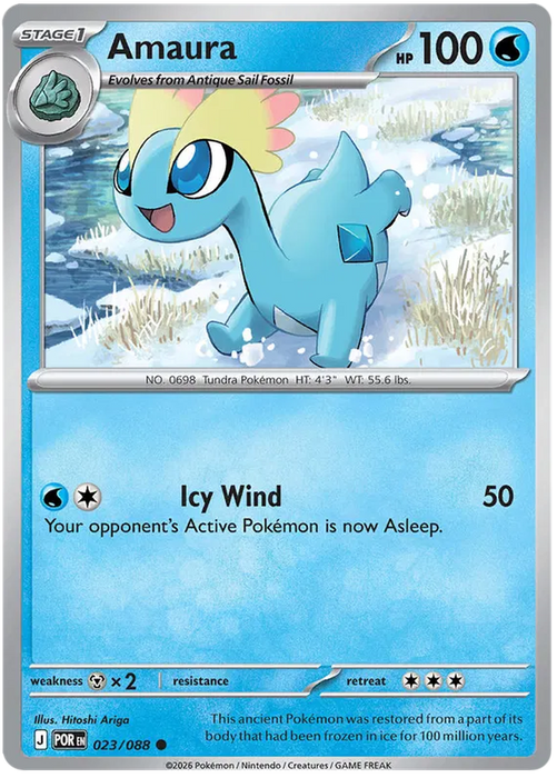 Amaura 023/088 Pokemon Card (Mega Evolution Perfect Order)