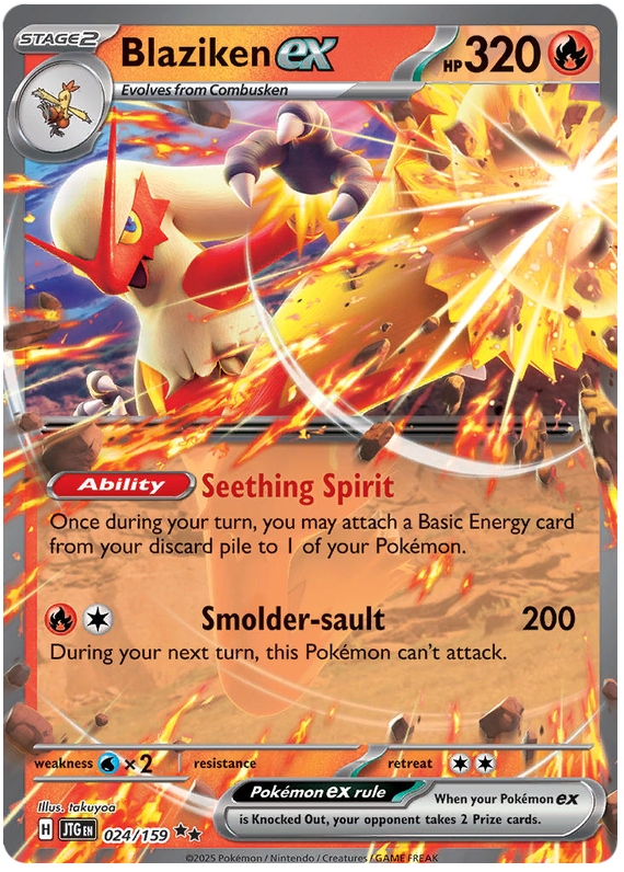 Blaziken ex 024/159 Double Rare Pokemon Card (Scarlet & Violet Journey ...