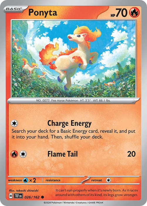 Ponyta 026/162 Common Reverse Holo Pokemon Card (SV Temporal Forces)