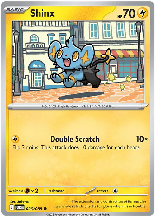 Shinx 026/088 Pokemon Card (Mega Evolution Perfect Order)