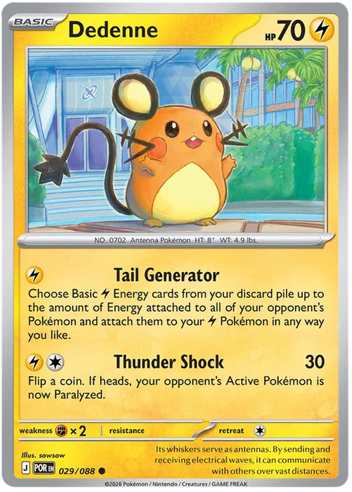 Dedenne 029/088 Pokemon Card (Mega Evolution Perfect Order)