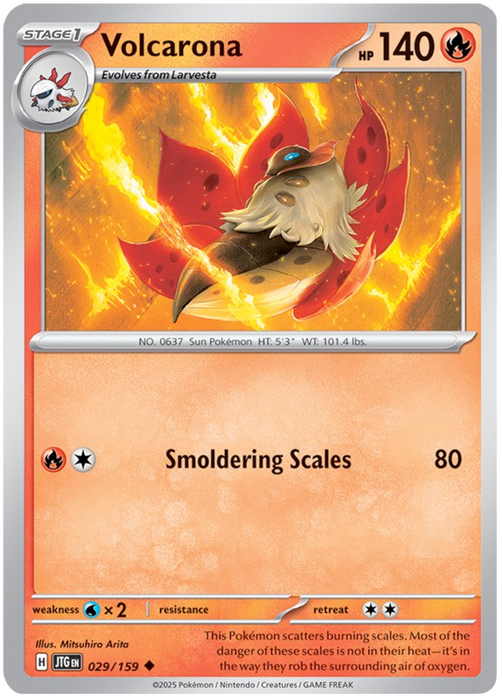 Volcarona 029/159 Uncommon Pokemon Card (Scarlet & Violet Journey Together)
