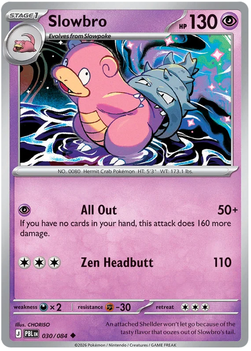 Slowbro 030/084 Uncommon Pokemon Card (Mega Evolution Pitch Black)