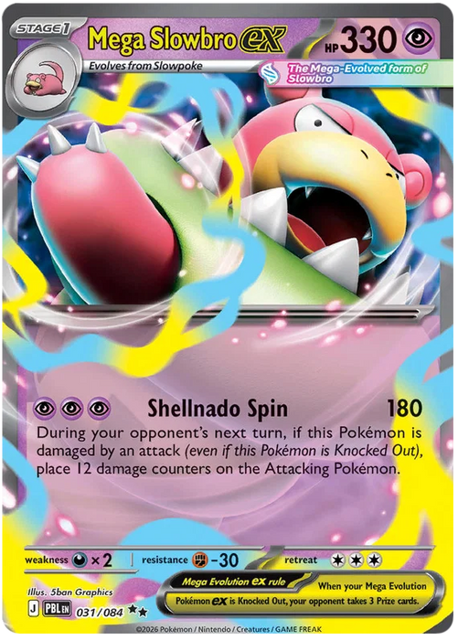 Mega Slowbro ex 031/084 Double Rare Pokemon Card (Mega Evolution Pitch Black)