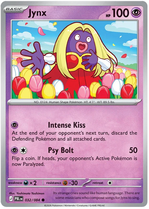 Jynx 032/084 Common Pokemon Card (Mega Evolution Pitch Black)