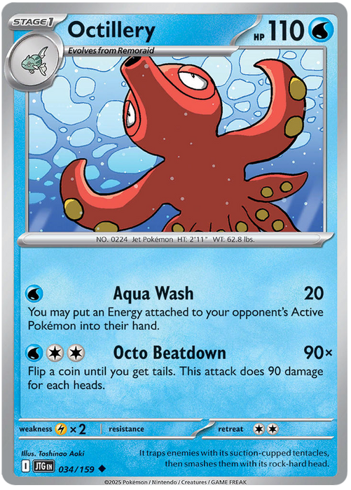 Octillery 034/159 Uncommon Pokemon Card (Scarlet & Violet Journey Together)